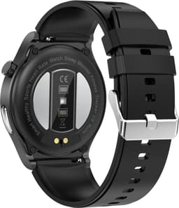 mymonX Smartwatch Heren & Dames - Geschikt voor alle Smartphones - Stappenteller - Gezondheidsrapport - ECG - Bloeddrukmeter - Hartslagmeter - Slaap - Temperatuur - Zwart - 43mm — thumbnail 2