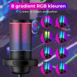 Nuvance Microfoon met Arm - Gaming Microfoon incl. Usb-c Converter - Microfoons met Ruisonderdrukking - Voor Pc en Console - Rgb — thumbnail 3
