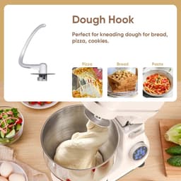Keukenmixer - Keukenmachine - Foodprocessor - Keukenrobot - 1200W - OLED Touchscreen – 11 Snelheden – 5L RVS Mengkom – Elektrische Foodmixer - Rood — thumbnail 3