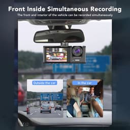 Dual Dash Cam 1080P HD - Voor en Achter Camera met 3 inch Scherm, G-Sensor en Nachtzicht — thumbnail 5