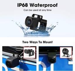 Dashcam - Dashcam voor Auto - Autospiegel - met Vaste Bedrading - 24-uurs Parkeermonitor - Videorecorder - 1080p - Dubbele Dashcam - 170° Groothoeklens - Timelapse-video - Loop-opname - G-sensor - 10 inch - Zwart — thumbnail 4