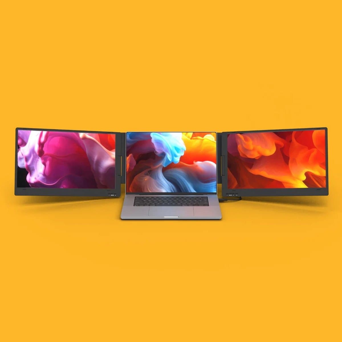 Tri Screen (2026) - 14 inch - Full HD - Portable Monitor - Aluminium Behuizing - USB-C - Triple Monitor - Draagbare Monitor — afbeelding 1