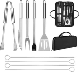 Famanu Gebruiksvoorwerp Set Rvs Professionele Grill Accessoires Tool Met Tas Gemakkelijk Te Dragen (9) — thumbnail 1