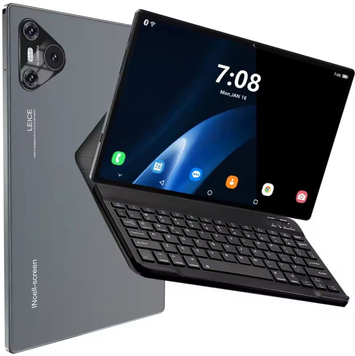 Mookes Pad 9 Pro Tablet 10.1 inch Android Snapdragon 8gen2 Global 12GB 512GB 10000 mah 5G Dual SIM WIFI HD Scherm - Black and Keyboard — afbeelding 1