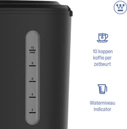 Westinghouse Retro Filter-koffiezetapparaat – Filterkoffie – Herbruikbaar Filter – 1,25L – 10 Koppen – 1000W – Blauw — thumbnail 3