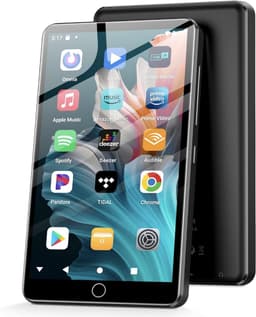 144 GB MP3-speler met wifi bluetooth, 4,02 inch IPS touch-scherm, muziekspeler voor kinderen, Android MP4-speler met Spotify, Audible, Amazon Music, Deezer, Play Store (zwart) — thumbnail 1