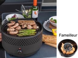 Fameilleur barbecue- tafel barbecue- draagbaar- makkelijk verplaatsbaar- compact- grill- tafel grill- grillplaat-Draagbare Barbecue – Rookvrij Grillen op Balkon of Terras – Compact, houtskool, Afwasbaar en Ideaal voor Houtskool of Briketten- houtskoo — thumbnail 4