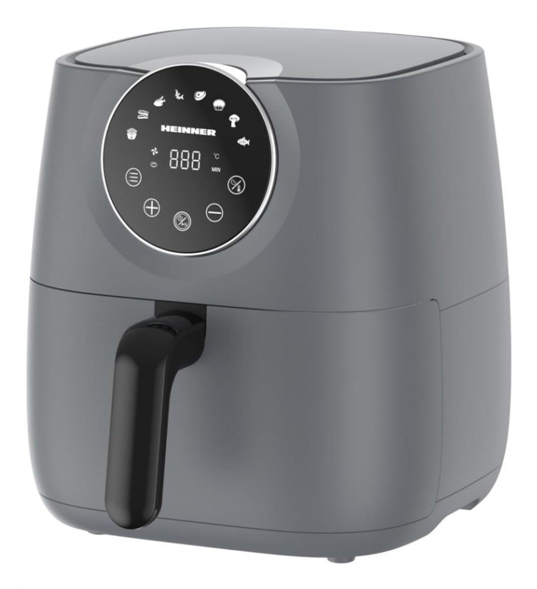 Heinner SmartFry Heteluchtfriteuse – 1700W – 5,7L Capaciteit – Digitaal Display – Touchbediening – Timer 60 min – Temperatuur 80–200°C – 8 Programma’s – Antracietgrijs — afbeelding 1