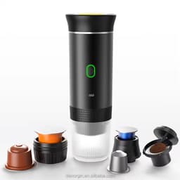 3-1 Draagbare reis espressomachine voor camping of onderweg - Espresso - Nespresso - Dolce Gusto - Gemalen koffie - Oplaadbaar - Wit — thumbnail 2