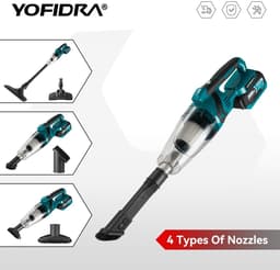 Yofidra -Kruimeldief -Stofzuiger- Auto -Camper- Draadloos handstofzuiger 18v accu- Schoonmaken — thumbnail 5