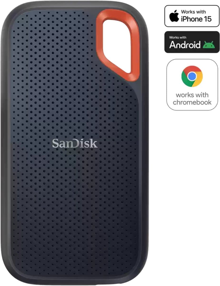 SANDISK Extreme Portable SSD - Externe SSD - USB-C 3.2 - 2 TB — afbeelding 1