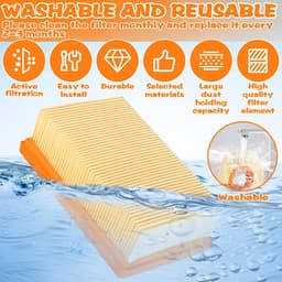 2x Vlakfilter Geschikt voor Kärcher WD4, WD5, WD6, MV4, MV5 en MV6 - Platte Vouwfilters - Stofzuigerfilter - Kärcher 2.863-005.0 - Patroonfilter - Cartridgefilter - Vervangt Originele Filters — thumbnail 5
