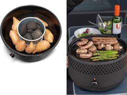 Fameilleur barbecue- draagbaar- makkelijk verplaatsbaar- compact- grill- tafel grill- grillplaat-Draagbare Barbecue – Rookvrij Grillen op Balkon of Terras – Compact, houtskool, Afwasbaar en Ideaal voor Houtskool of Briketten- houtskool of briket — thumbnail 2