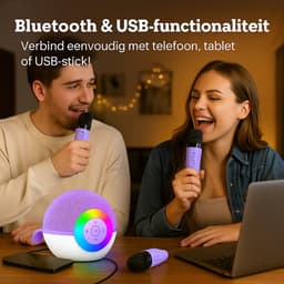 Bolke® - karaoke set - karaoke microfoon - karaoke set voor volwassenen / kinderen - karaoke set met 2 microfoons - karaokesets — thumbnail 5