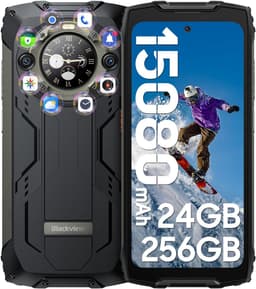 Blackview BV9300 Pro - Robuuste Smartphone - 24GB RAM - 256GB - 15080mAh - 120Hz 6.7" FHD - Dual 4G LTE - 64MP+32MP - IP68 Waterdicht - 1.32" Achterkant Dsiplay - NFC - GPS - Zwart — thumbnail 1