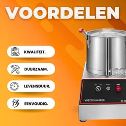 Groentesnijder - Hakmolen- 1400W Elektrische Fruitsnijder - RVS Multisnijder Keukenapparaat — thumbnail 3