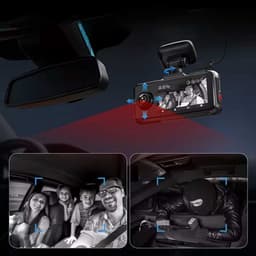 Redtiger A6 3CH 2K Touch Wifi Gps 64gb dashcam - Camera voor + achter + interieur - Wifi en Gps - Parkeermodus - 3,0 inch Lcd - 2.5K + Full HD resolutie - 64gb Micro SD kaart - dashcam voor auto — thumbnail 4
