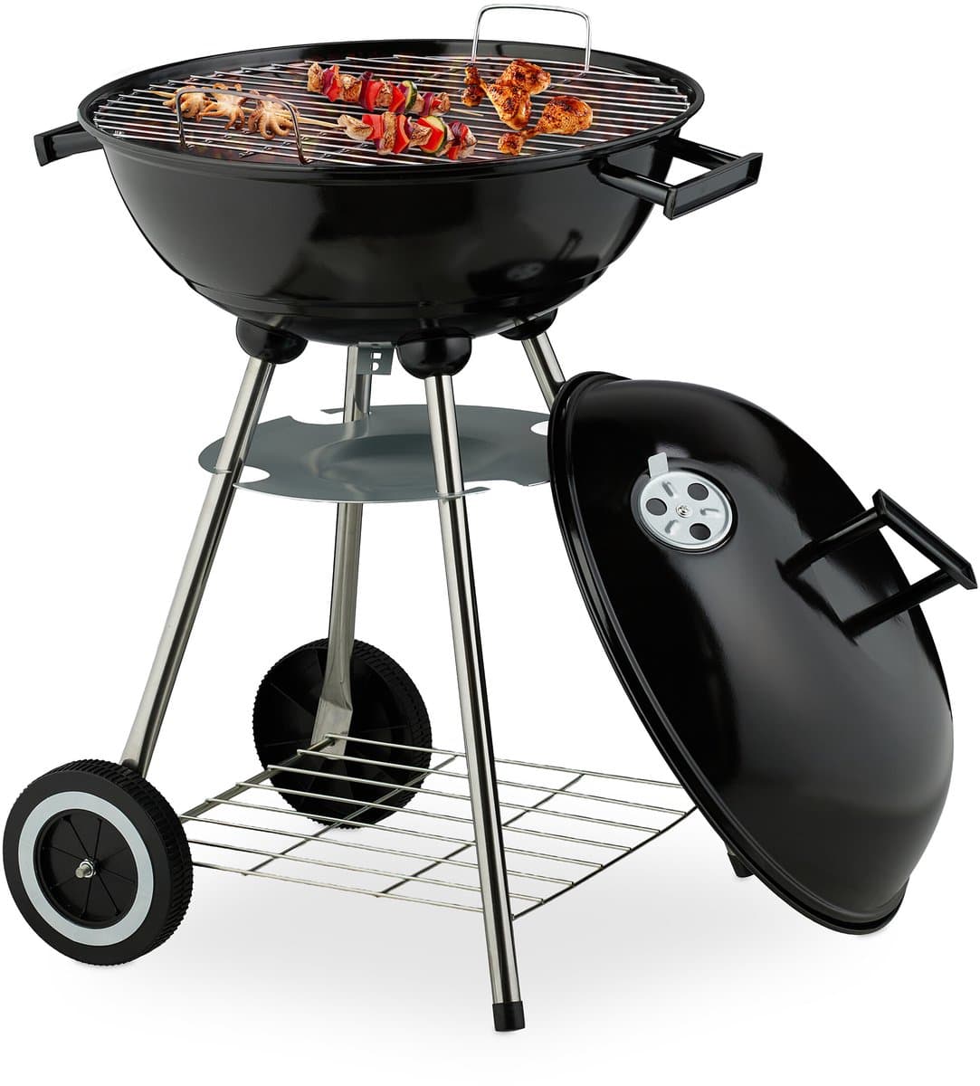 kogelbarbecue - Ø 41 cm - met wielen - opvangschaal voor as — afbeelding 1