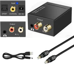 Delmark Digitaal naar Analoog Audio Converter - Toslink naar RCA of AUX hoofdtelefoon 3.5mm jack - Coax naar RCA — thumbnail 1