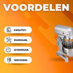 Elektrische Keukenmachine XL - 28L - 3 koppen - Foodprocessor - Keukenrobot - Keukenmixer - RVS Mengkom mixer - 1100W — thumbnail 2