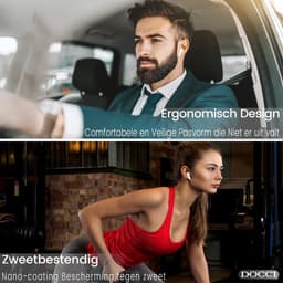 Docci ANC Oordopjes - Actieve Ruisonderdrukking - Bluetooth Earpods - Wit — thumbnail 3