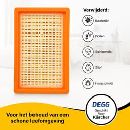 DEGG® - Vouwfilter Geschikt voor Kärcher - Vlakfilter - WD4, WD5 en WD6 - MV4, MV5 en MV6 - Vervangt: Kärcher 2.863-005.0 - Platte Vouwfilters - Premium Kwaliteit - 2 STUK(S) — thumbnail 4