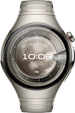 HUAWEI Watch 5 46mm Zilverkleurig | Multi-sensing X-tap technologie | Gezondheidsoverzicht in 1 tik | Titanium van luchtvaartkwaliteit | Ultra lange batterijduur modus | Compatibel met iOS & Android — thumbnail 1
