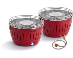 LotusGrill Classic Hybrid Tafelbarbecue - Ø350mm - Rood