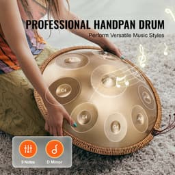 Handpan Drum, 22 In 9 Tonen, D Mineur, met Mallets En Draagtas, voor Volwassenen — thumbnail 5