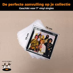 Singles Buitenhoezen voor 7 inch Vinyl – 50 stuks – VinylCare Essential ShieldSleeve – Vinyl hoes geschikt voor 7" Vinyl en 45 Toeren Singletjes – Beschermhoezen voor Singletjes – Buitenhoezen – Transparant – Polyethyleen – 100 Micron — thumbnail 5