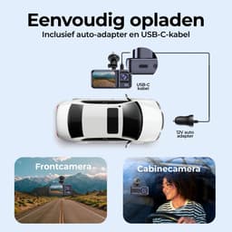 Denver Dashcam - Dashcam voor Auto - Voor- en Cabin Camera - Full HD - 120° Groothoek - Loop Opname - G-Sensor - CCT2500 — thumbnail 5