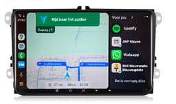 Autoradio 2/32GB met Carplay en Android Auto | Geschikt voor Vw volkswagen Golf 5 & 6 Polo Caddy Bora Jetta Transporter T5 Touran Passat scirocco 2003-2017 | radio met navigatie | 2006 2007 2008 2009 2010 2011 2012 2013 2014 2015 | Rns mk5 A6 R b6 — thumbnail 2