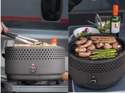 Fameilleur barbecue- draagbaar- makkelijk verplaatsbaar- compact- grill- tafel grill- grillplaat-Draagbare Barbecue – Rookvrij Grillen op Balkon of Terras – Compact, houtskool, Afwasbaar en Ideaal voor Houtskool of Briketten- houtskool of briket — thumbnail 2