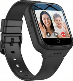 ISHIVA® GPS Horloge Kind geschikt voor Simkaart (4G GPS)–Smartwatch Kinderen met HD-camera & Videobellen - Kinder Smartwatch -1000 mAh Long Battery–IP65 Waterdicht–SOS Knop–School Mode-Veilige Zones-GPS Tracker–2 Jaar Garantie–Zwart — thumbnail 1