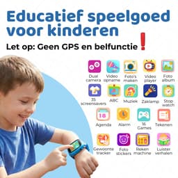 TinyPlay Smartwatch Kinderen - Dual Camera - Spelletjes - USB Oplaadbaar kinderhorloge - Kinder smartwatch - Jongen - Blauw — thumbnail 5