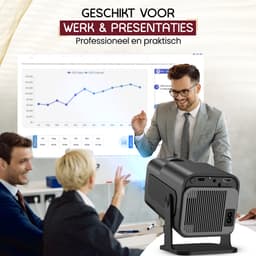EAtwins Premium Mini Beamer - 4K Support Projector - Wifi 6 & Bluetooth 5.2 - android 13.0 - Inclusief HDMI kabel, Batterijen en Afstandsbediening - Full HD - Geschikt voor IOS & Android - projector - beamer - — thumbnail 2