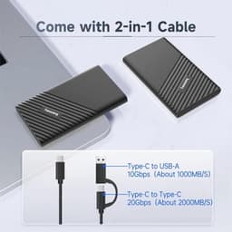 4TB Externe SSD - 2000MB/s USB 3.2 Gen2x2 - Draagbare Harde Schijf voor Desktop en Laptop — thumbnail 3