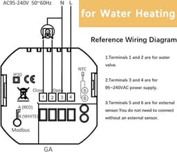 Programmeerbare Wifi Thermostaat met Touchscreen voor Verwarming en Airconditioning - Compatibel met Alexa & Google Home — thumbnail 3