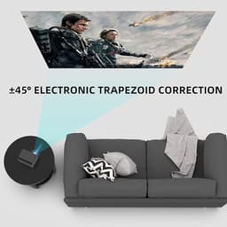 Mini Beamer 5G WiFi & Bluetooth – Draagbare Smart Projector – Native 720p, Ondersteunt Full HD 1080p – Met Apps (YouTube/Netflix/Prime) – Compatibel met iPhone, Android, PS4, Fire TV Stick & PC — thumbnail 2