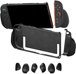 PlayCool Ergonomische Clear Grip Case Set voor Nintendo Switch 2 – Clear Case met 3 Verwisselbare Grips: Feather (licht), Balance (gebalanceerd) en Anchor (stevig) — thumbnail 4