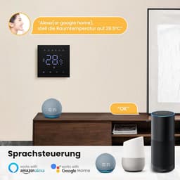 SnelShoppen - Slimme Thermostaat voor Vloerverwarming, Wifi, Digitale Verwarmingsthermostaat, Compatibel met Alexa en Google Home, Waterbestendig, Per — thumbnail 4