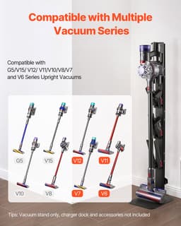 VEVOR Stofzuigerstandaard Dyson Multi-Models Vloerstandaard 32x26x126cm Zwart — thumbnail 3