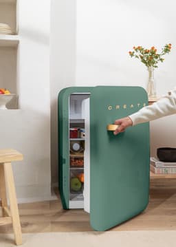 CREATE - Koelkast in retrostijl - Sage - Handvat Hout - FRIDGE RETRO 107L — thumbnail 4