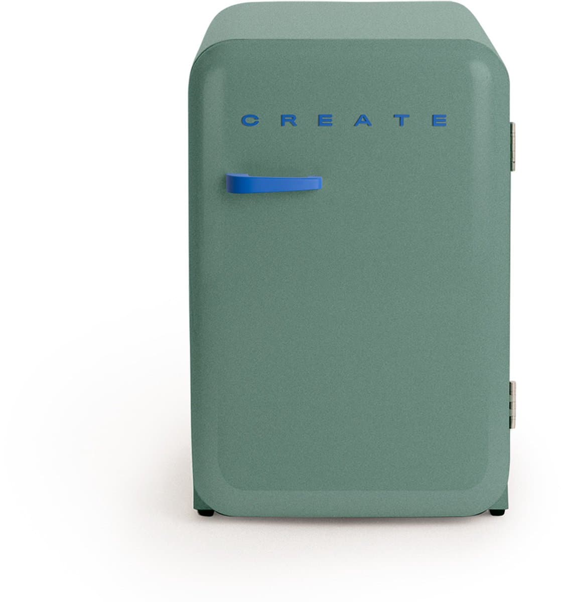 CREATE - Koelkast in retrostijl - Sage - Handvat Kobaltblauw - FRIDGE RETRO 107L — afbeelding 1