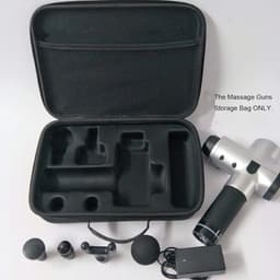 Massage Gun Houder - Draagtas voor Massage Gun - Zwart (EVA + 600D Stof + Multispandex) met Handvat en Inclusief 4 Massagekoppen — thumbnail 2