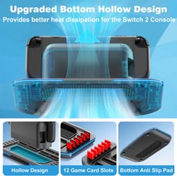 YONO Oplaadstation geschikt voor Nintendo Switch 2 en Joy-Con Controllers - Houder Game Cards - Accessoires - Oplader — thumbnail 4