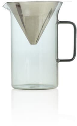 AdHoc Pour Over Koffiezetter Impact - 600 ml - Incl. Permanent RVS Filter - Mondgeblazen Glas - Grijs — thumbnail 1