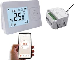 Slimme Thermostaat met WIFI Ontvanger voor Temperatuurbeheer en Energiebesparing — thumbnail 1