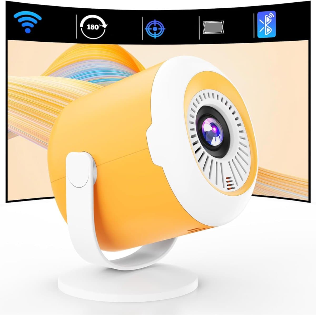 White-Label® Mini Beamer - Projector met Wifi - Bluetooth — afbeelding 1