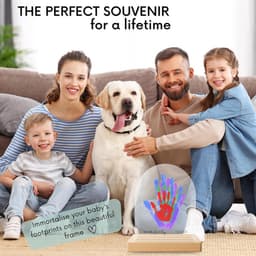 Handafdruk Set voor Familie – Inclusief 4 Laminavellen, Verf en Roller voor Gietmallen — thumbnail 2